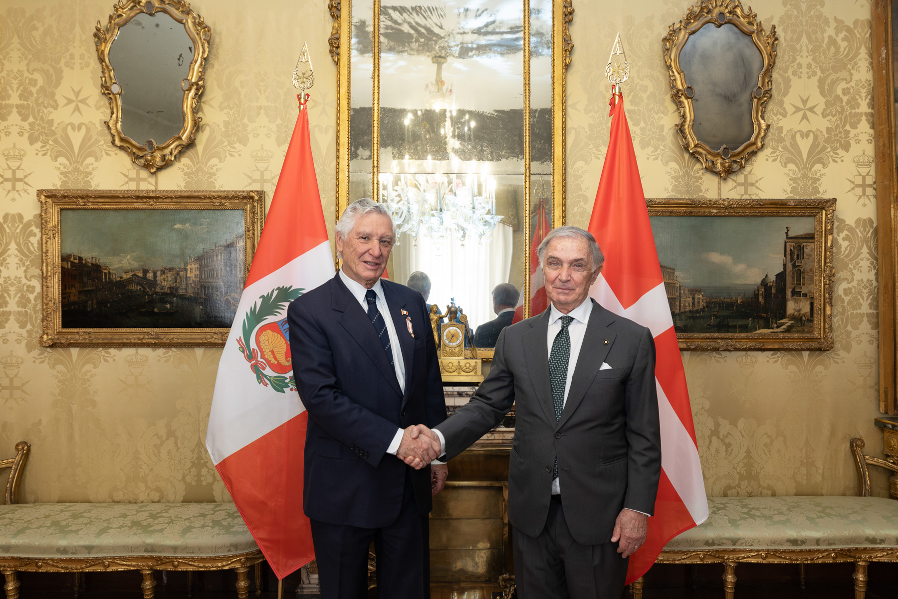 Gran Cancelliere dell'Ordine di Malta con Ministro degli Affari Esteri del Perù